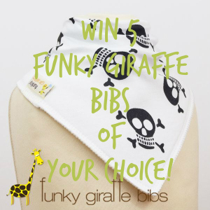 Win 5 Cute & Stylish Funky Giraffe bibs of your choice