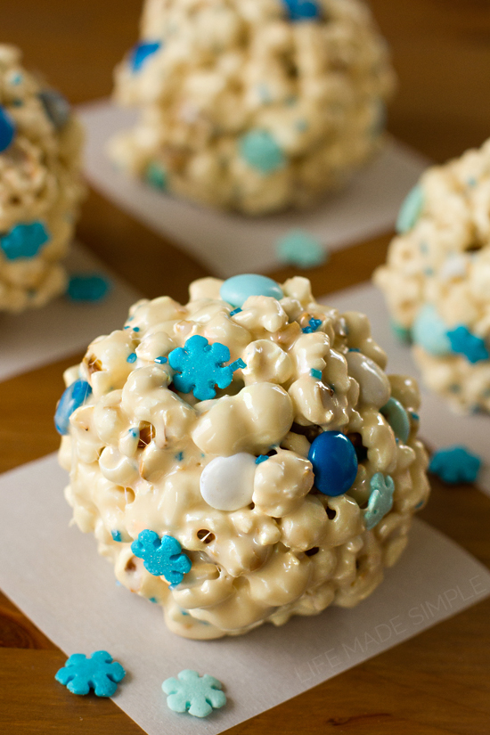 Frozen Birthday Party Ideas Popcorn Snow Balls