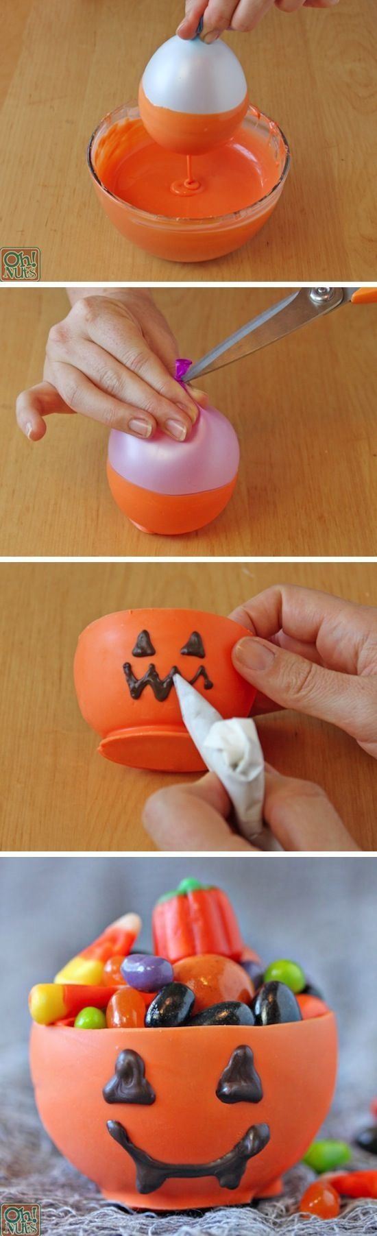 DIY Halloween Edible Pumpkin Cups