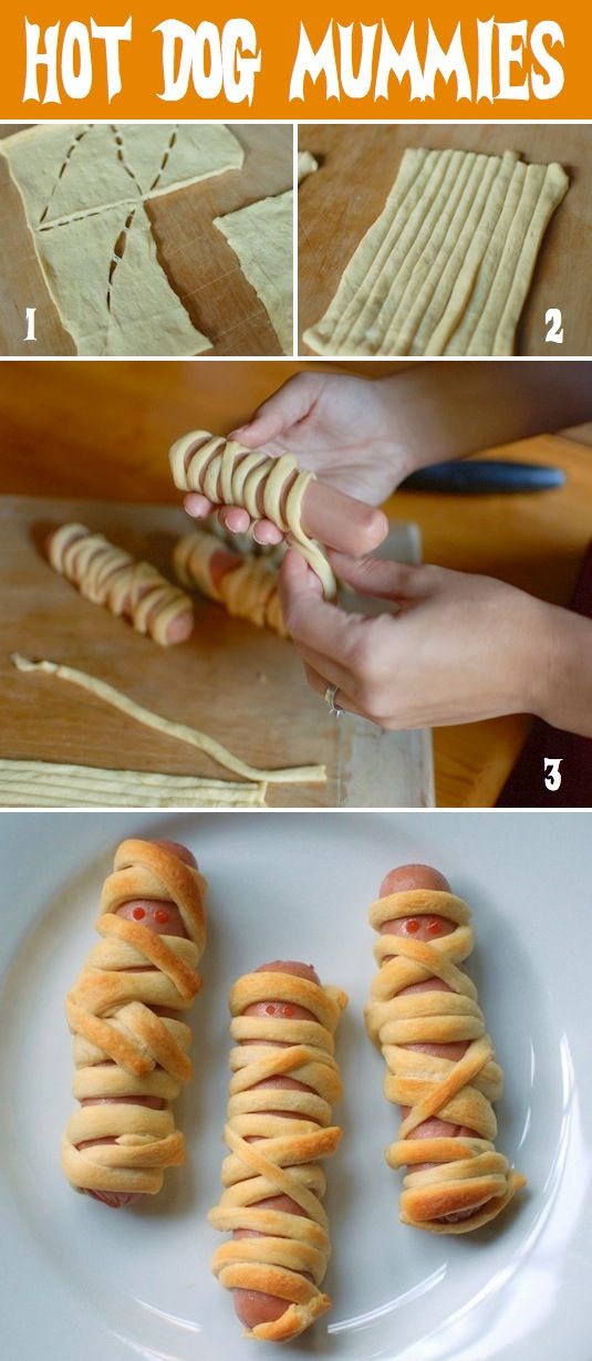 Easy Halloween Recipes Hot Dog Mummies Recipe