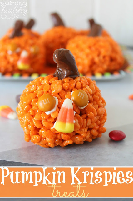 Easy Halloween Recipes Pumpkin Krispies Treats Recipe