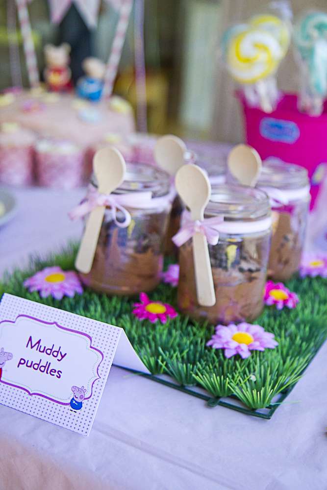 peppa-pig-birthday-party-ideas-muddy-puddles-in-jars