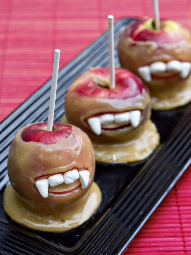 Easy Halloween Recipes vampire apples recipe