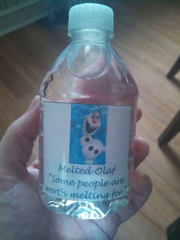 Melted Olaf drinking water bottle
