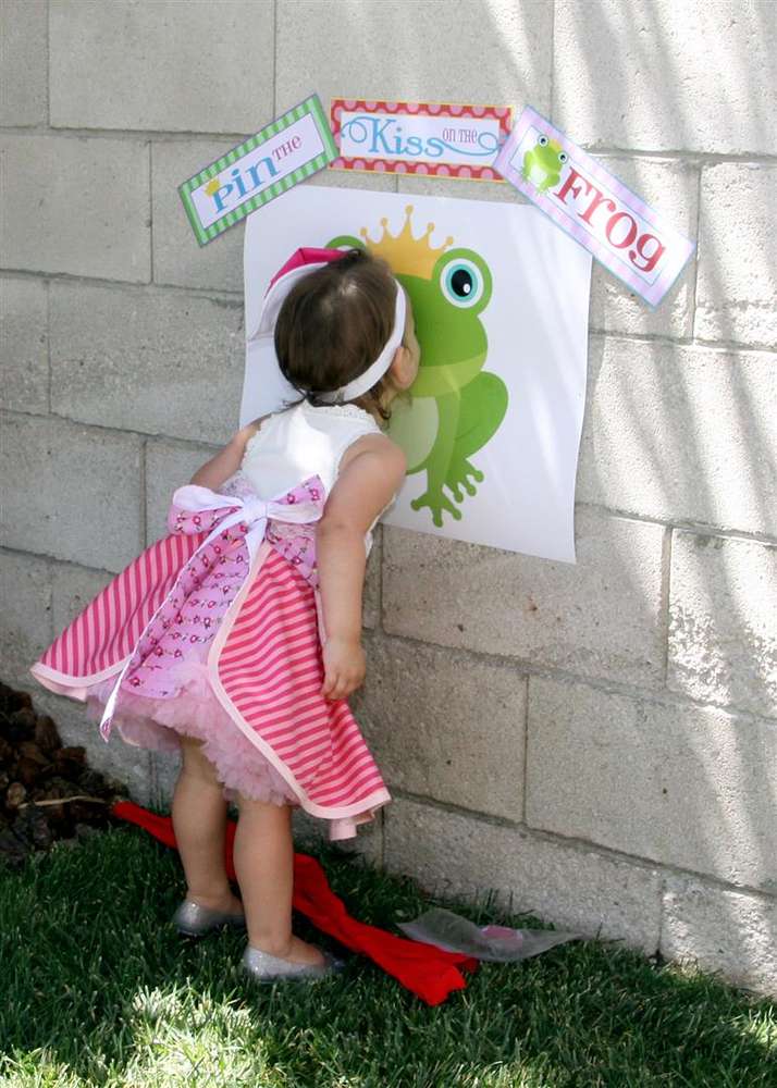 Princess Pin kiss on the frog party game