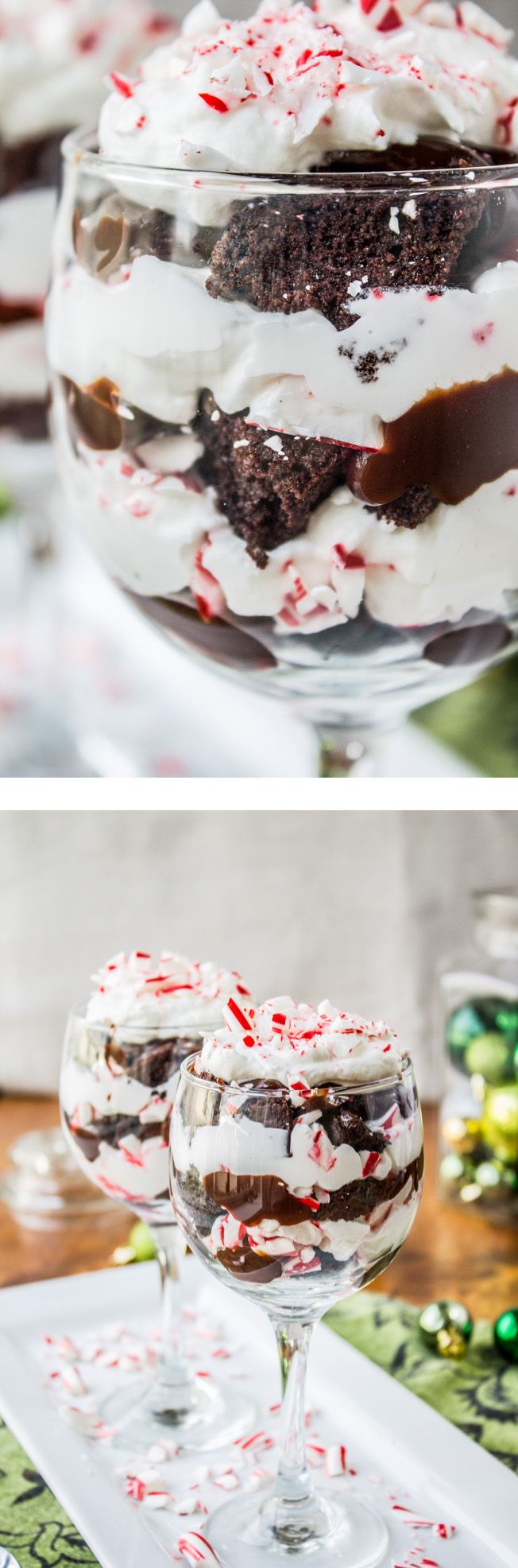 16 Awesome Christmas Day Dessert Recipes - Candy Cane Brownie Trifle