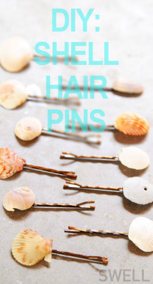 21 MERMAID BIRTHDAY PARTY IDEAS FOR KIDS - DIY Mermaid Shell Hair Pins