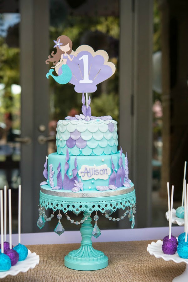 21 MERMAID BIRTHDAY PARTY IDEAS FOR KIDS - Mermaid Birthday Cake