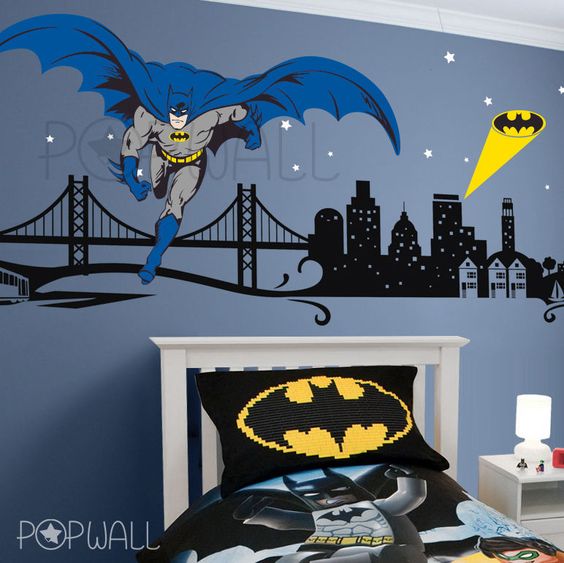 Batman Vs Superman Bedroom Ideas - Batman Wallart and Bedding
