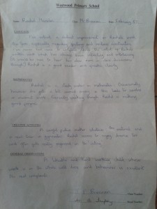 87 school report